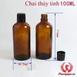 chai thủy tinh 100ml màu nâu