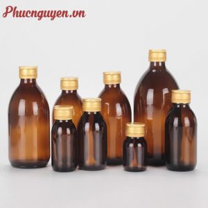 Bộ chai thuốc thủy tinh nắp nhôm