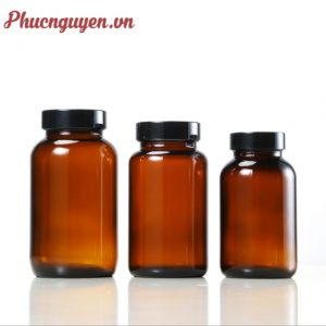 Bộ chai thủy tinh nâu đựng thuốc 100-150-200ml