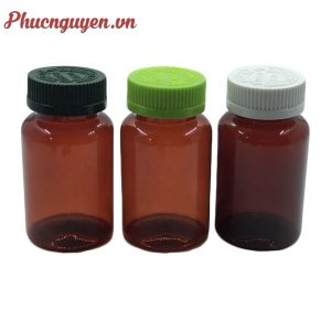 chai nhựa 100ml nắp nhựa màu sắc