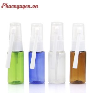 chai nhựa nắp xịt mũi dài 15ml