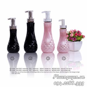 chai nhựa đựng mỹ phẩm 300ml - 500ml đầu bơm kem