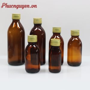 Chai siro nâu đựng thuốc