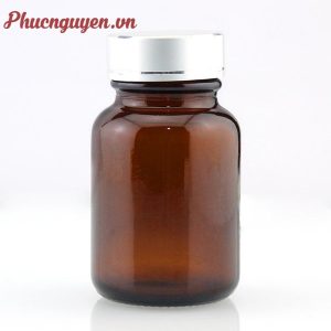 chai thuốc 60ml nắp mạ bạc