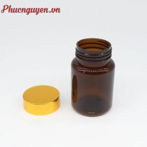 chai thuốc nhựa 50ml nâu