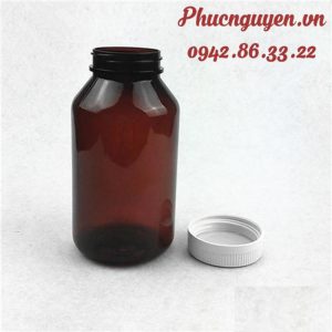 Chai thuốc nhựa nâu 625ml