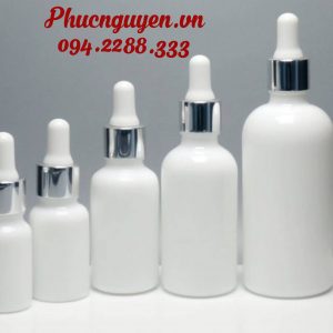 Chai Thuỷ tinh trắng sứ