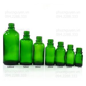 chai tinh dầu xanh green