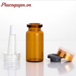chai vacxin 15ml nâu nắp nhựa đầu nhọn