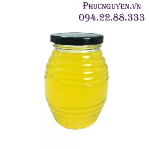 Lọ thuỷ tinh con ong 350ml nắp đen