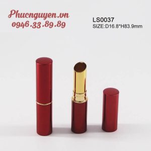 Vỏ son màu đỏ bóng viền mạ vàng sang trọng