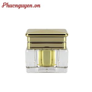 Hũ nhựa cao cấp acrylic nắp mạ vàng