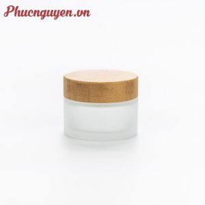 Hũ thuỷ tinh mờ 30g nắp gỗ