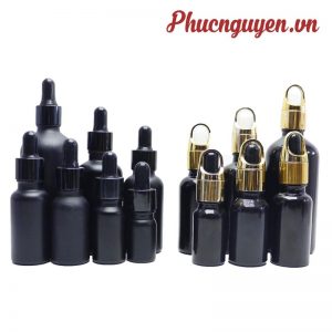 Chai tinh dầu đen nhám + đen bóng 5ml-100ml