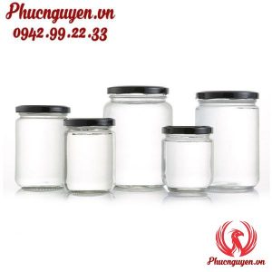 hũ lọ thủy tinh dáng tròn