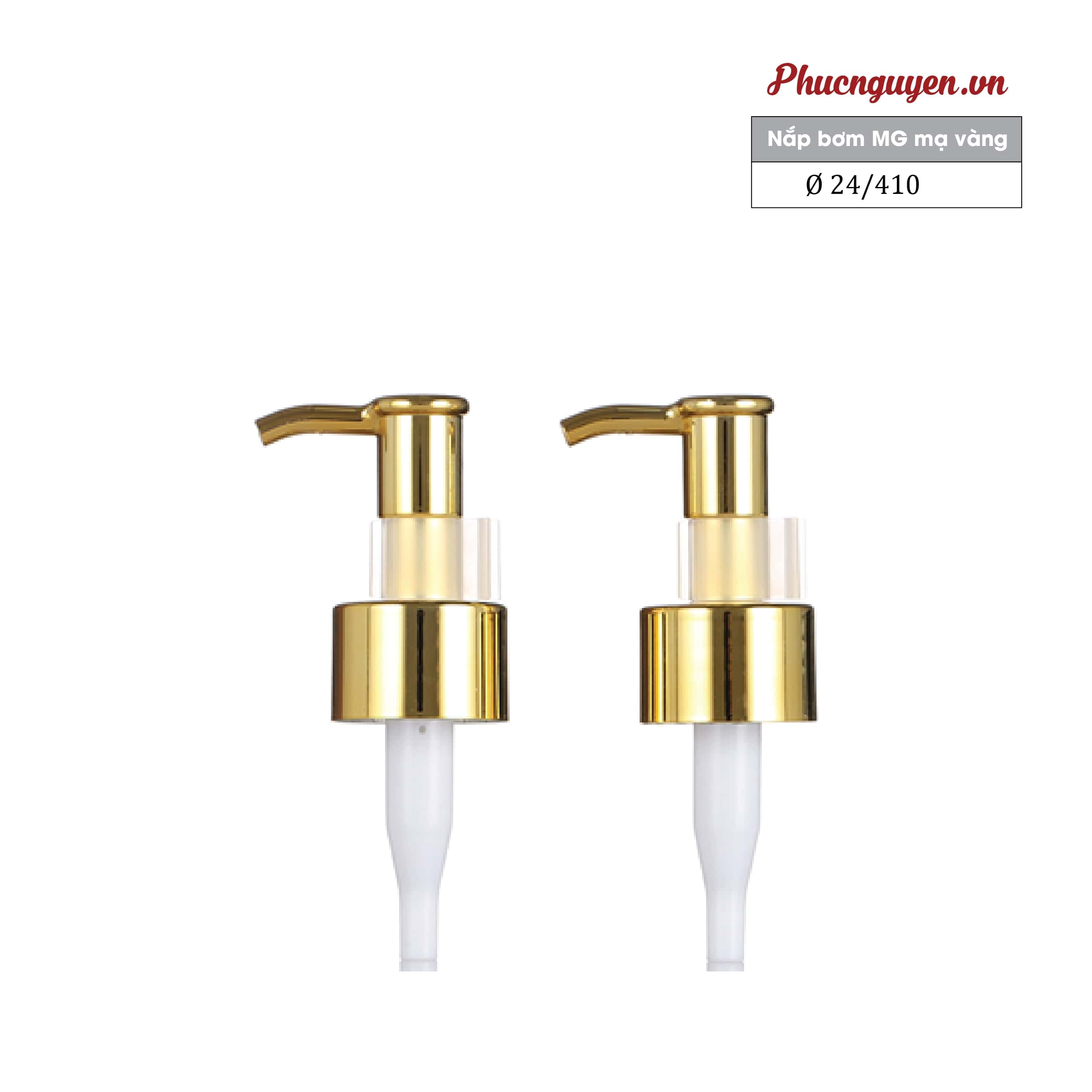 Nắp bơm MG mạ vàng 24 410 Nắp chai sữa tắm nhựa mạ vàng