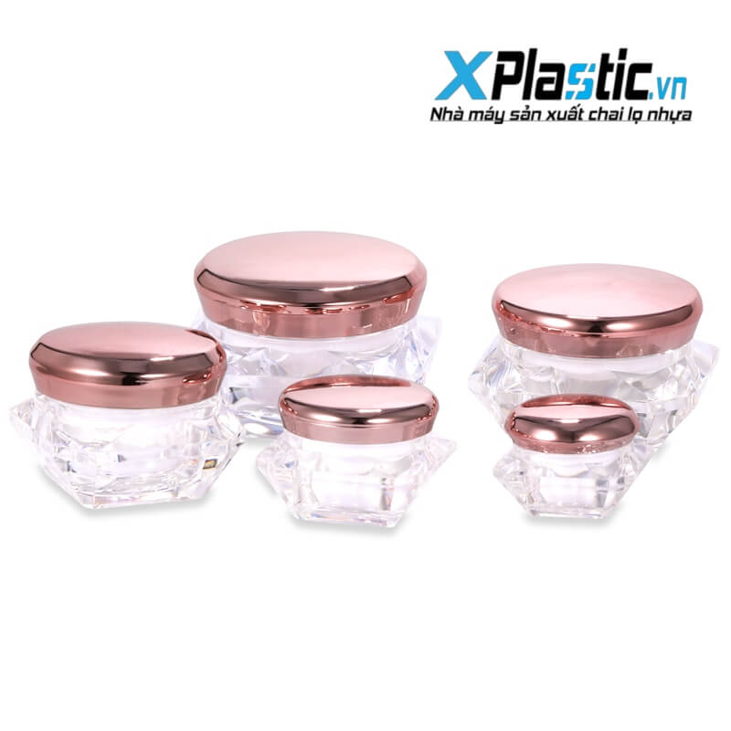 Chai lọ mỹ phẩm đẹp dáng kim cương