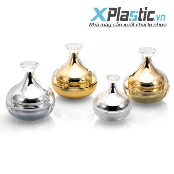 Hũ acrylic cao cấp hình giọt nước